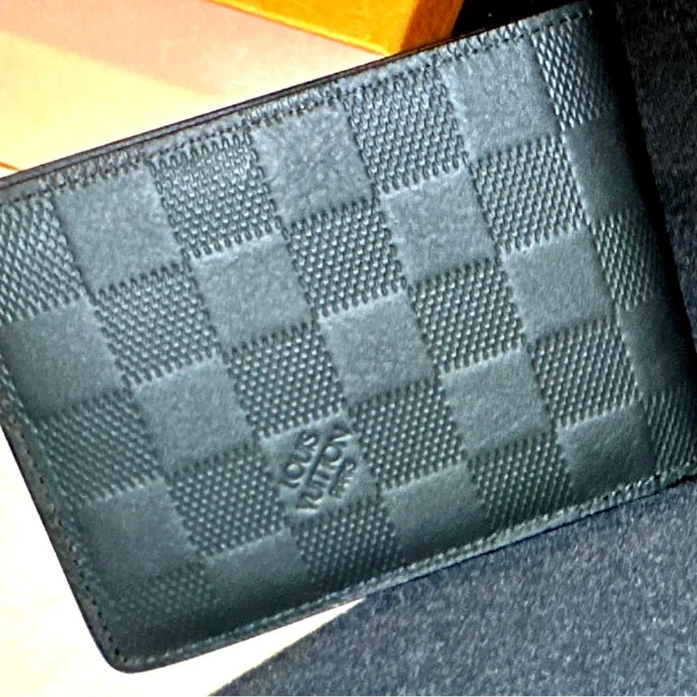 Louis Vuitton Portefeuille Multiple Bifold Wallet /Black/ Damier Infini Leather - Picture 7 of 14